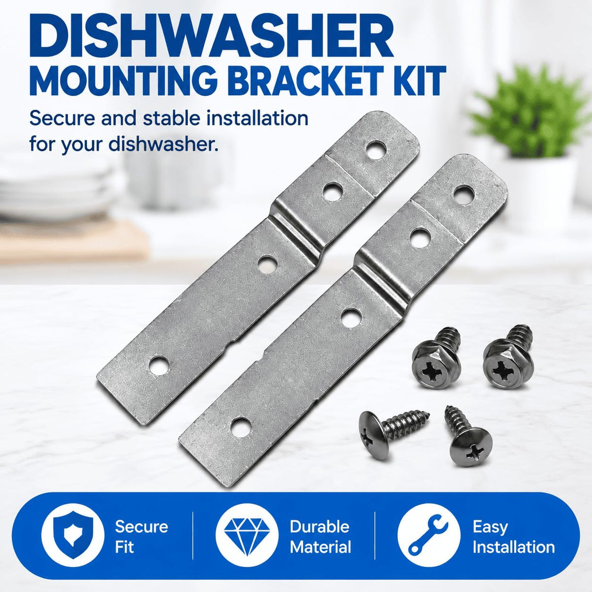 2Pcs Dishwasher Bracket for Frigidaire FFBD2411 2015-2020,Metal Mount