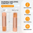 Mig Welding Tips 11-30 (0.030") Welding Contact Tip .030" Replacement for MIG Welding Gun Consumables (40-Pack)