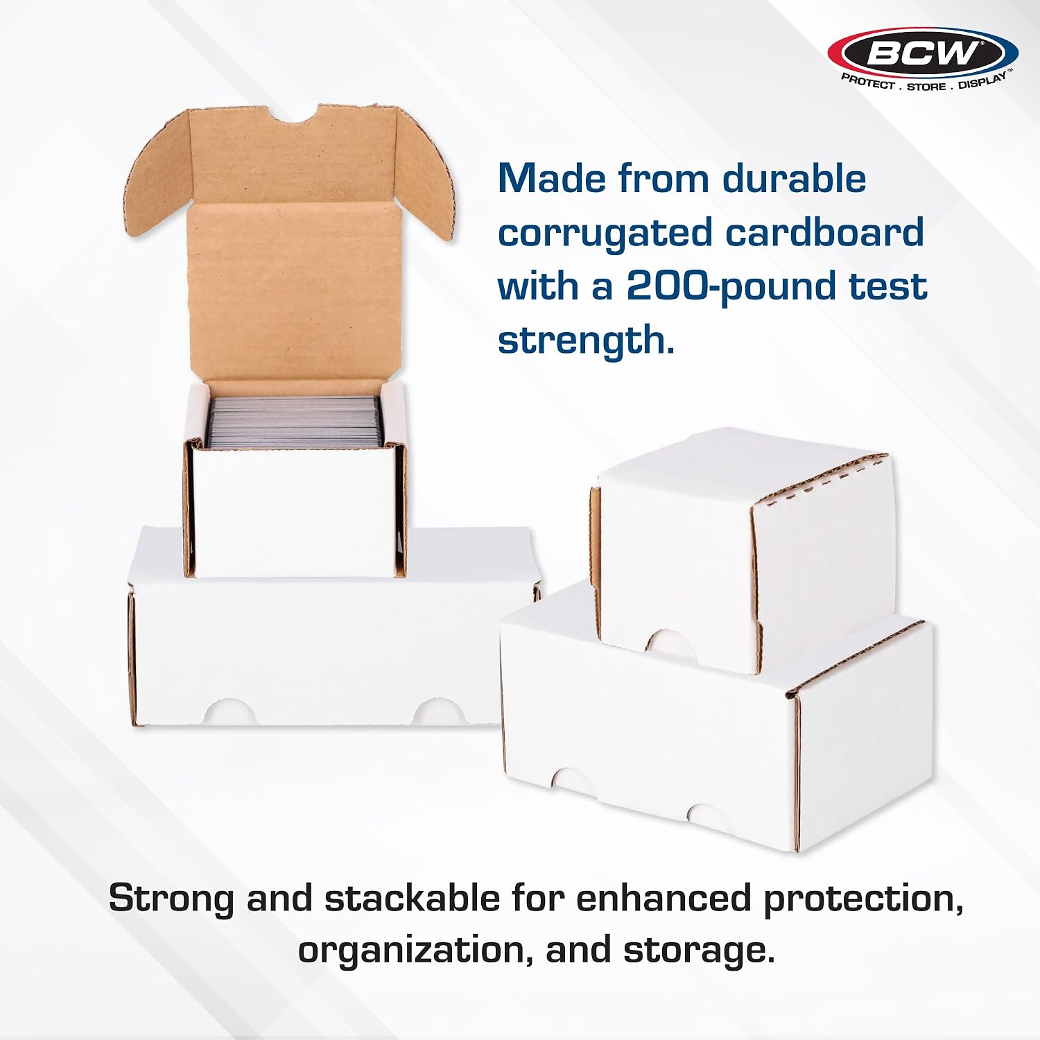 400-Count Trading Card Storage Box | Baseball Card Storage Box for Sports Cards | Cardboard Organizer for Football