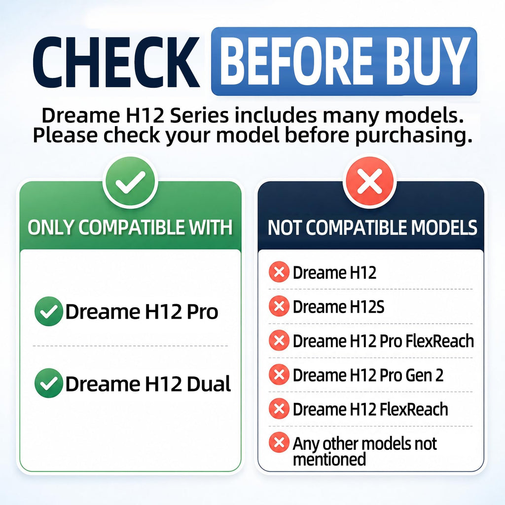 Replacement Parts Compatible with Dreame H12 Pro/Dual HSB4 Roller Brush