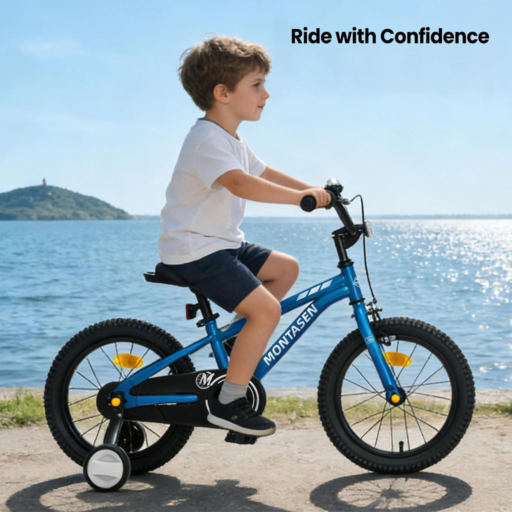 Kids Bike with Training Wheels, 12 14 16 18 Inch Boy Girl Bicycle | Toddler Bike with Dual Brake System,12-18 inch