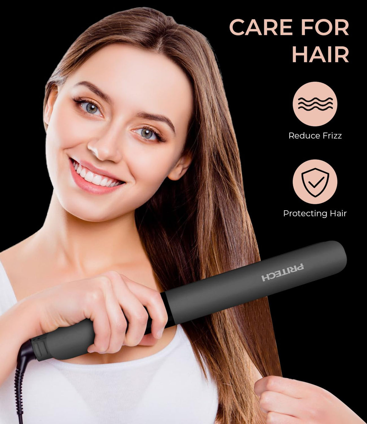 Flat Iron Hair Straightener, Titanium Flat Iron