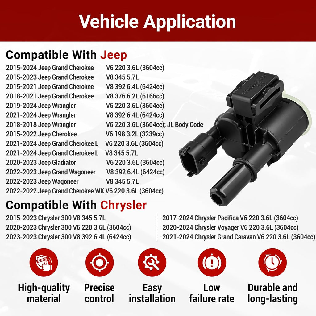 Vapor Canister Purge Valve 911-410 for Ram 1500 Grand Cherokee Charger