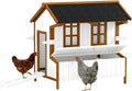 47" Chicken Coop with Waterproof Roof for 3-5 Hens, Nesting Box
