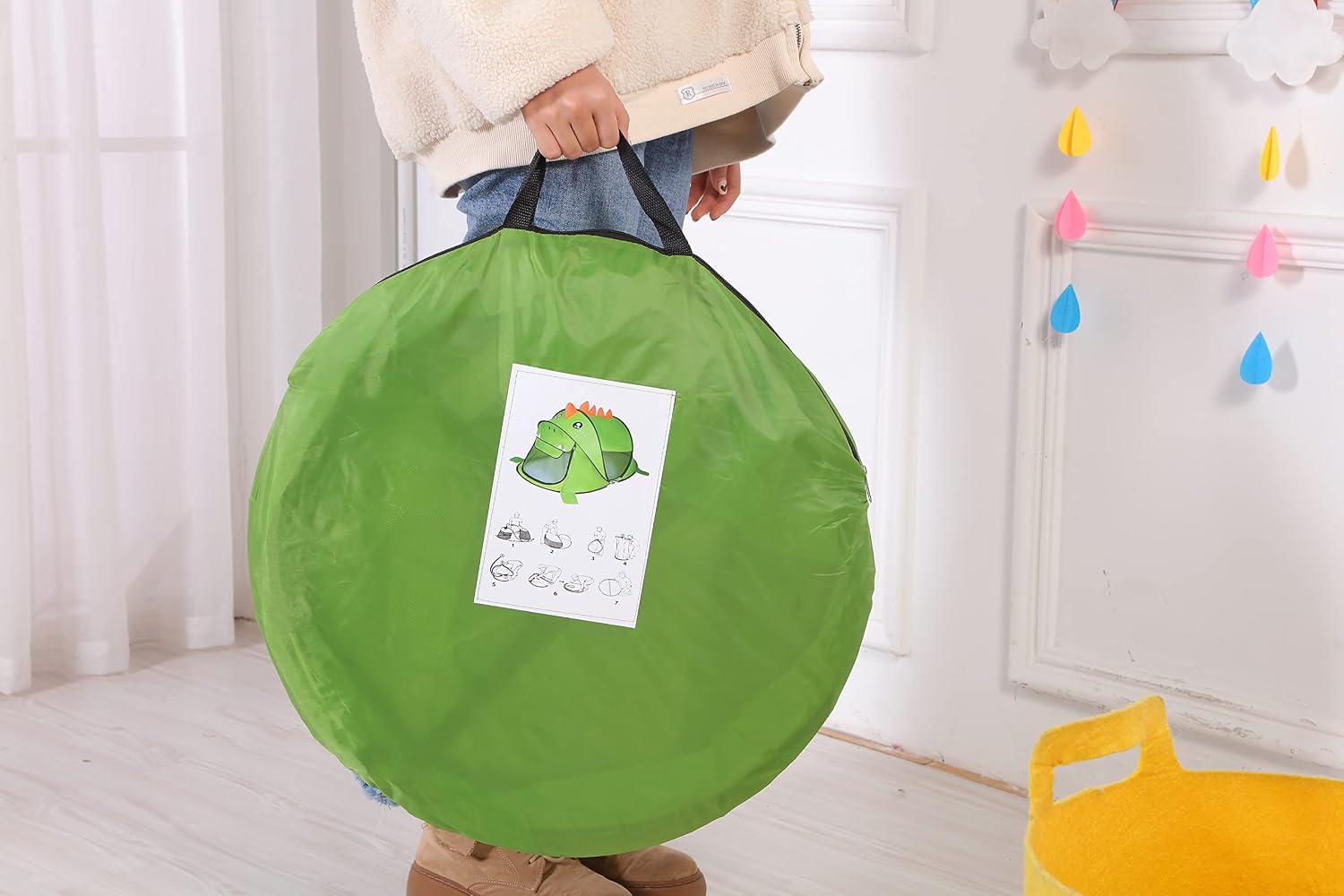 Kids Play Tents – Collapsible Tent for Boys Girls Gift - Large Foldable Playhouse Indoor/Outdoor Fun - Pop up Tent