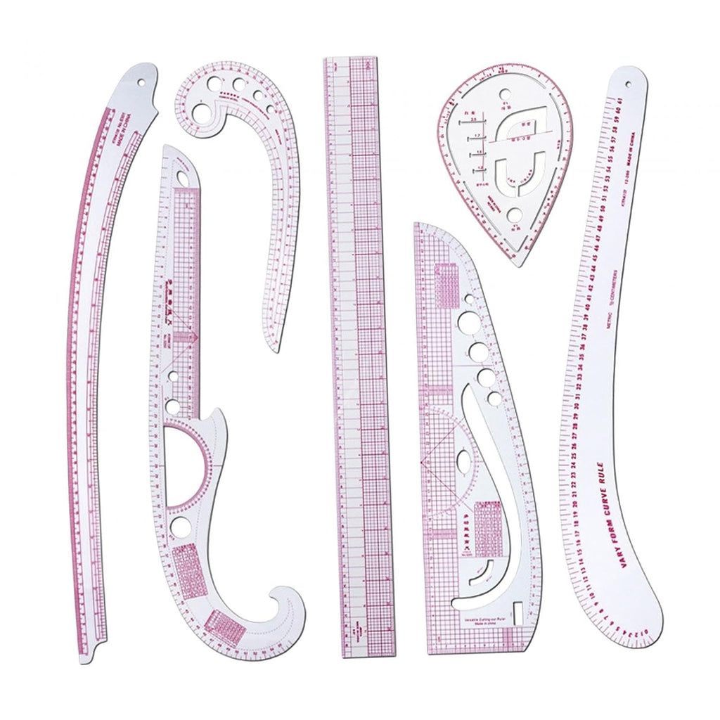 French Curve Ruler Set for Pattern Making, 11 Piece Sewing Measuring Tools, Flexible Dressmakers Rulers for Tailors