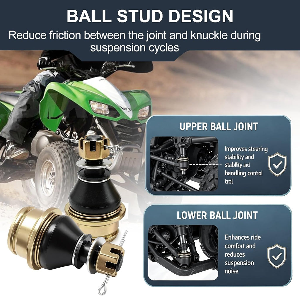 MDEOOSKY Ball Joint 4 Kit For Kawasaki Teryx KFX Mule Brute Force