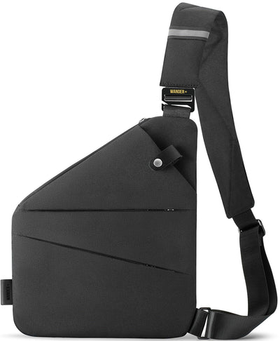 PLUS Anti Theft Crossbody Travel Bag for Women Men, Multi-Pocket Crossbody Bag, Slim Sling Bag with Adjustable Strap