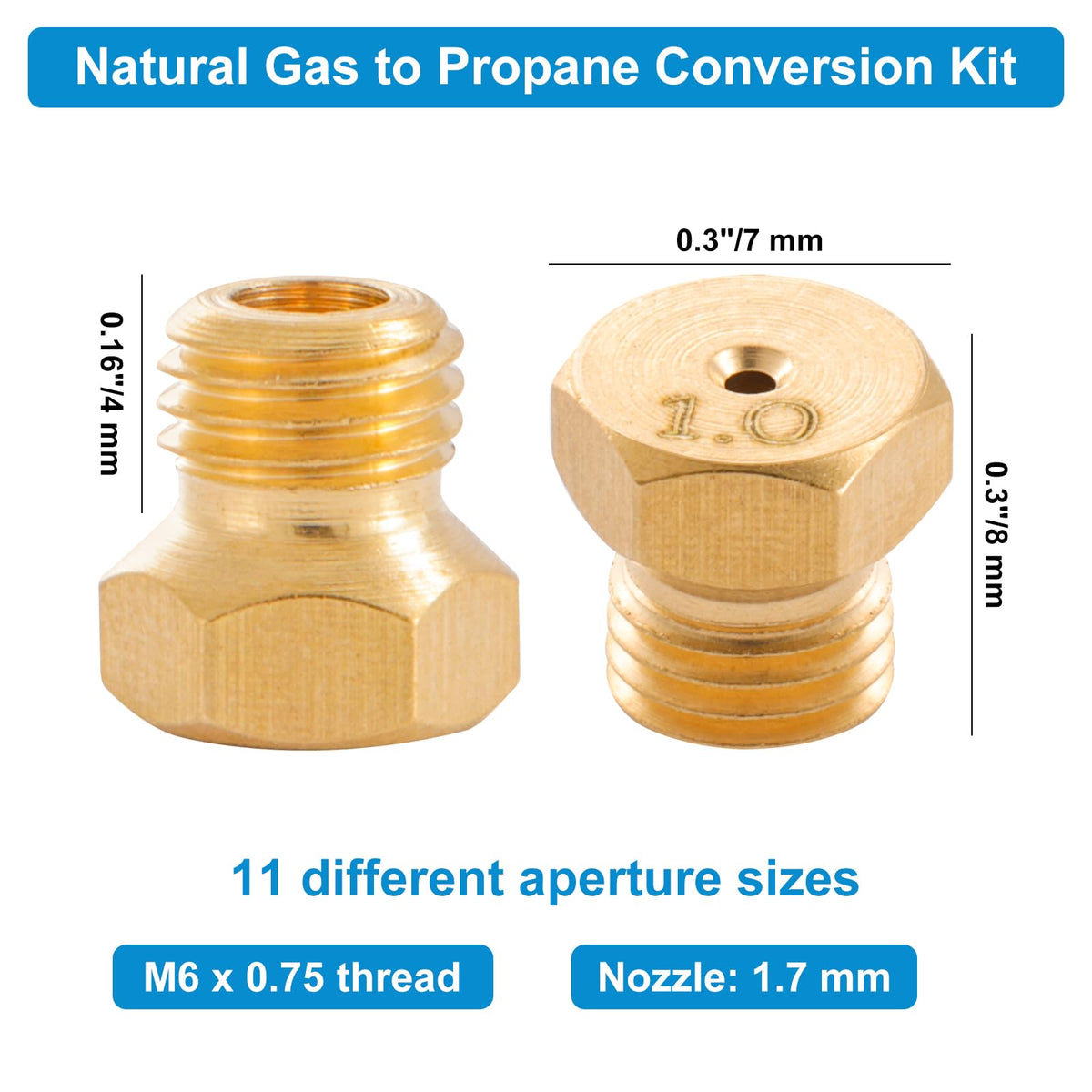 Catilon Range Stove Oven Orifice Conversion Kit, Natural Gas to Propane