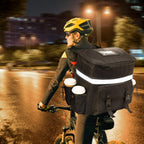 Food Delivery Backpack with 4 Cup Holder, Insulated Hot Pizza Bag