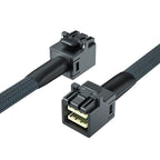 10Gtek SFF-8643 to SFF-8643 12G Internal Mini SAS HD Cable, with Sideband, for NVMe Backplane/RAID Controller, 100-Ohm, Straight to Straight, 0.3-m(0.9ft)
