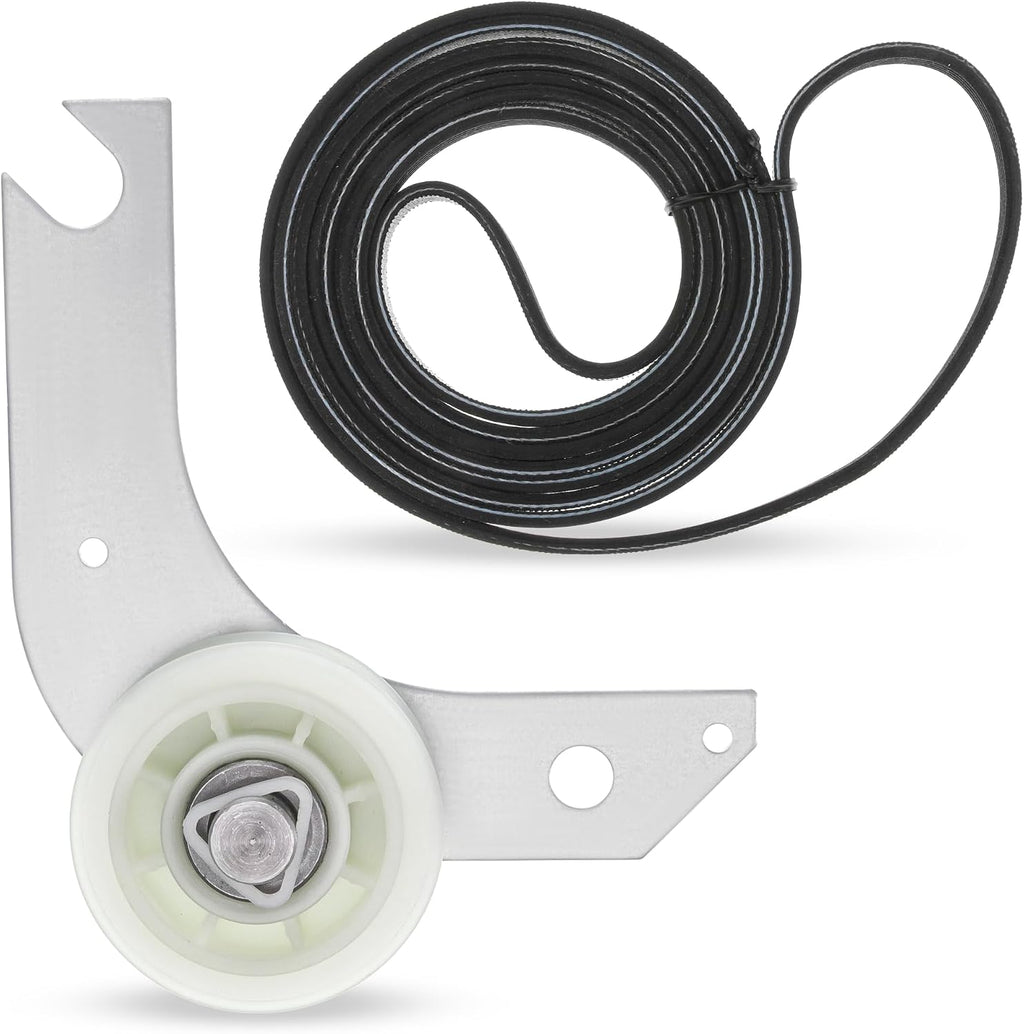 [NEW] BlueStars 134793511 Dryer Idler Pulley & 137315300 Dryer Drive Belt | Compatible with Frigidaire Electrolux