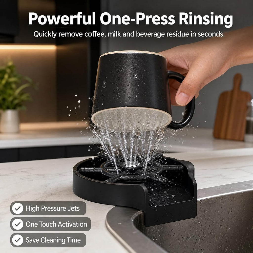 Glass Rinser for Kitchen Sink, Drinkware Cleaning Tool