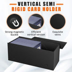 Semi Rigid Card Holder, Magnetic and Semi Rigid Card Storage Box – 1ct, Black