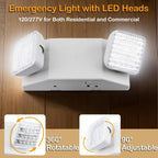 LIT-PaTH LED Emergency Light for Business, Battery Backup, 1 Pack