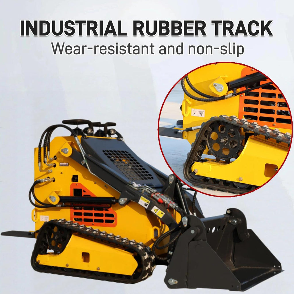 Mini Skid Steer Loader with 24hp Engine, Stand-on tracked loader.