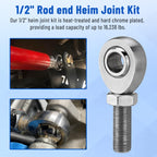1/2" Heim Joint Kit, Left & Right Hand Thread Rod Ends