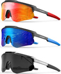 Polarized Sports Sunglasses for Men Women, UV400 One-Piece Lens Sport Shades for Baseball, Running, Cycling, Fishing