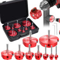 9-Piece PVC Pipe Reamer Kit for 1/2" Drills - 1/2",3/4",1",1-1/4",1-1/2",2",2.5",3",4” Inner Cutter Tool Reamer for