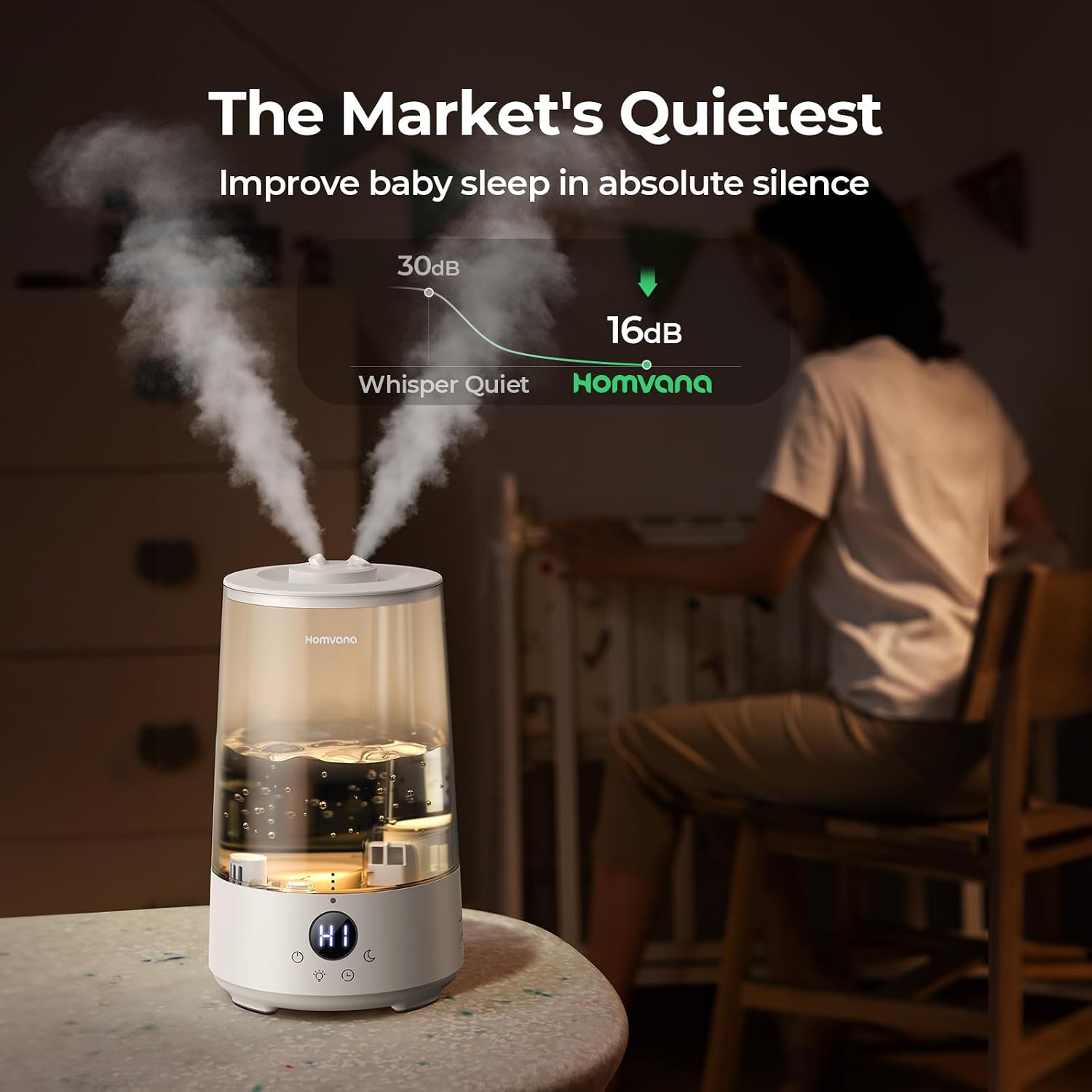 3.6L Cool Mist Humidifiers for Bedroom, Large Room, Home, Whole House, Office, Living Room, 34H Top Fill Easy to