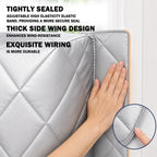Window AC Cover Inside with Wind-Proof Wing - Silver Thickened for Winter L