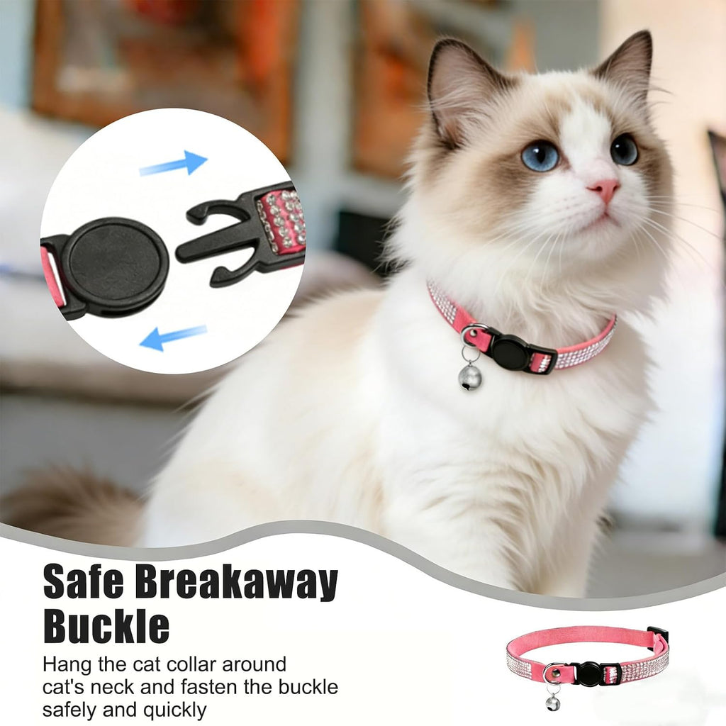 Rhinestone Cat Collar Breakaway (Pink)