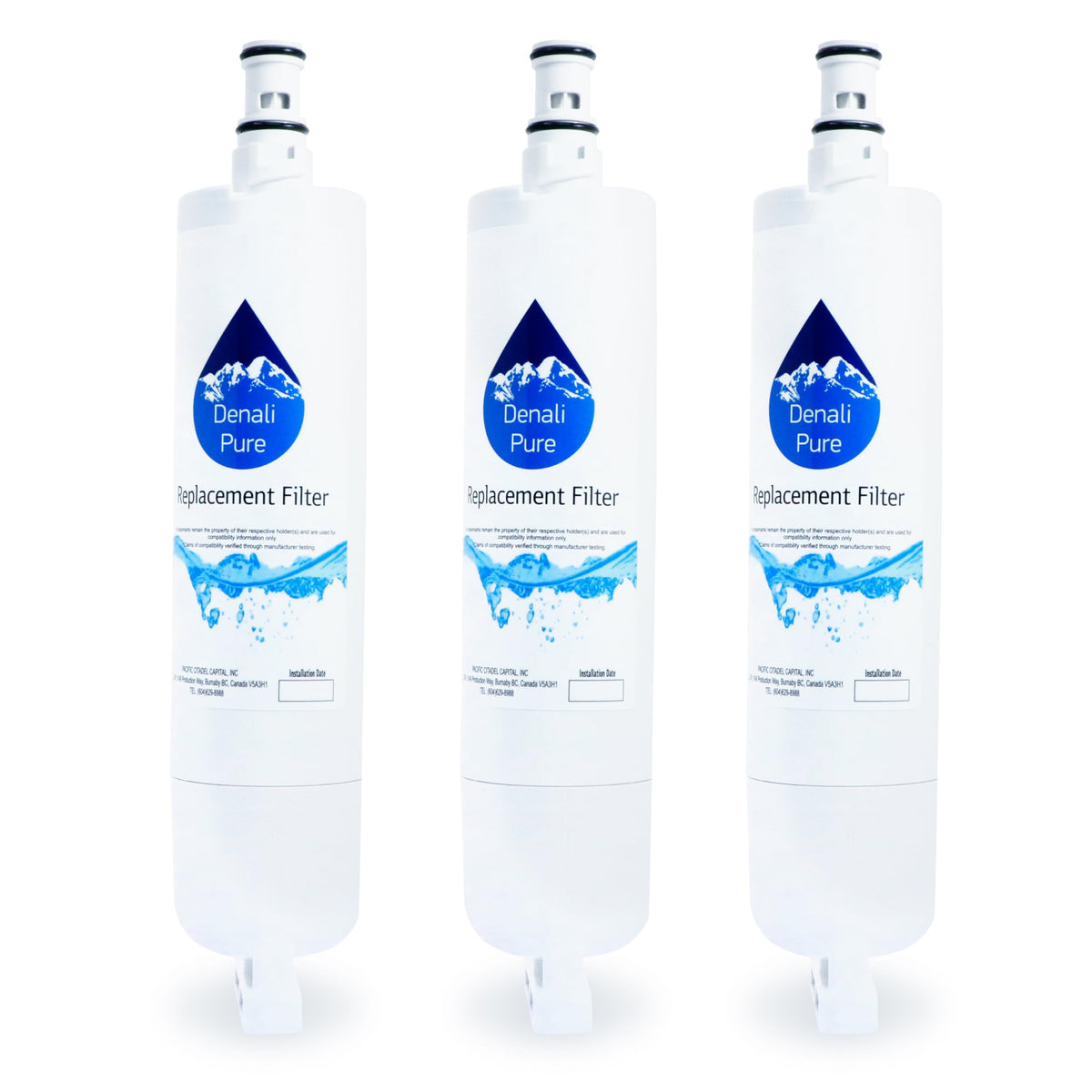 3-Pack Replacement for KitchenAid KSRB25FHSS03 Refrigerator Water Filter