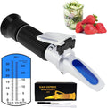 2-in-1 Brix Salinity Refractometer Dual Scale 0-32% Brix & 0-28% Salinity with ATC Sodium Chloride in Food Salt