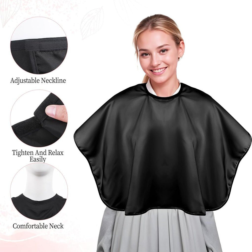 Waterproof Haircut Cape 3 Pack - Adjustable Barber Cape for Hair Dye | Snap-button neck closure for a snug fit.