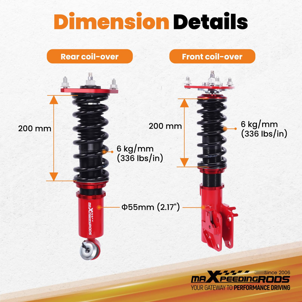 Coilover for Subaru WRX 2022-2025, Red Damper Adjustable