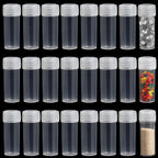 120 Pieces 5 ML Plastic Sample Bottles Vial Storage Mini Clear Storage Case with Lid Vial Storage Container Test Tube