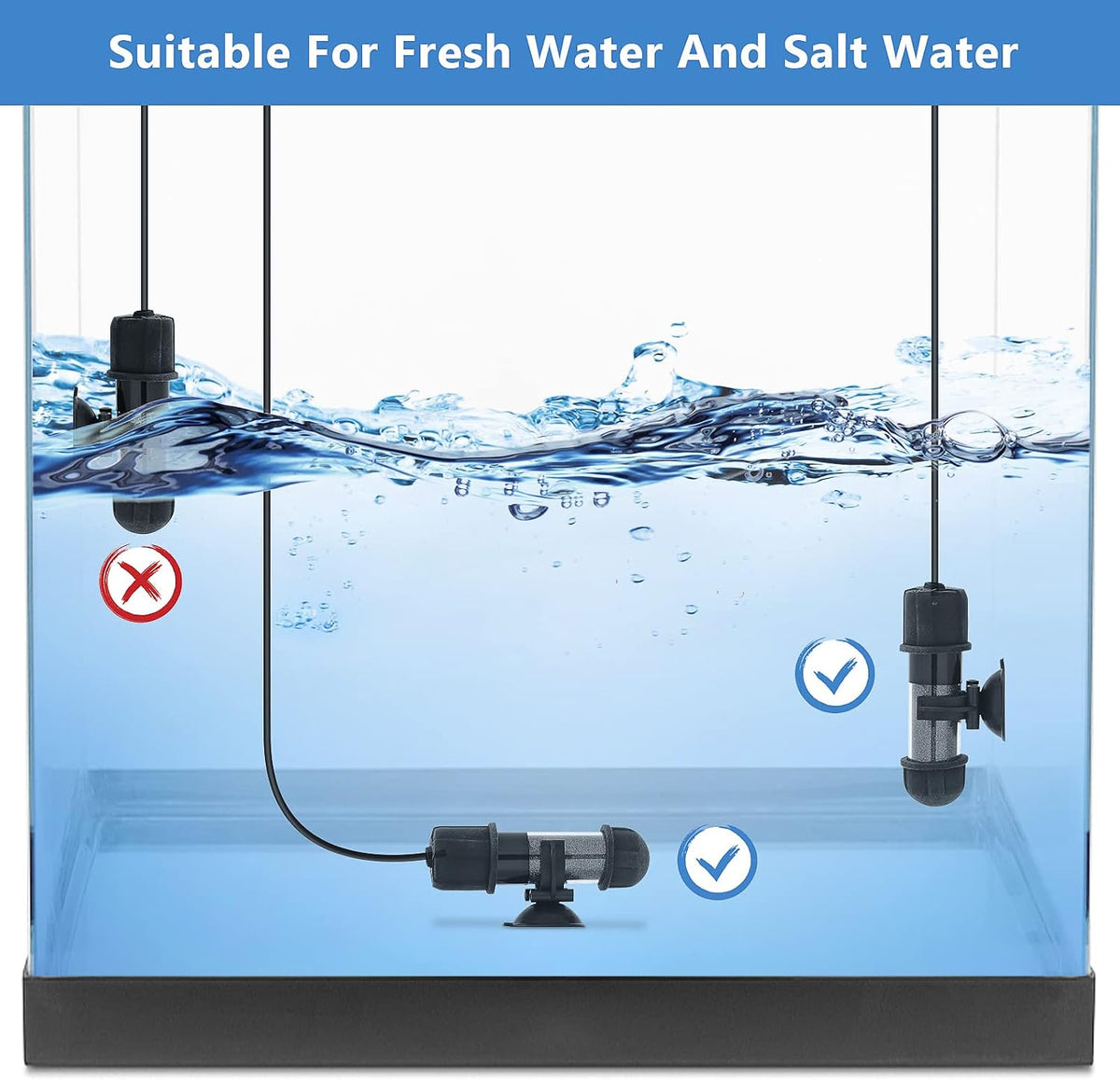 Small Aquarium Betta Heater, Submersible Fish Tank Heater 10W/25W/50W/100W with LED Digital Display, Suitable for