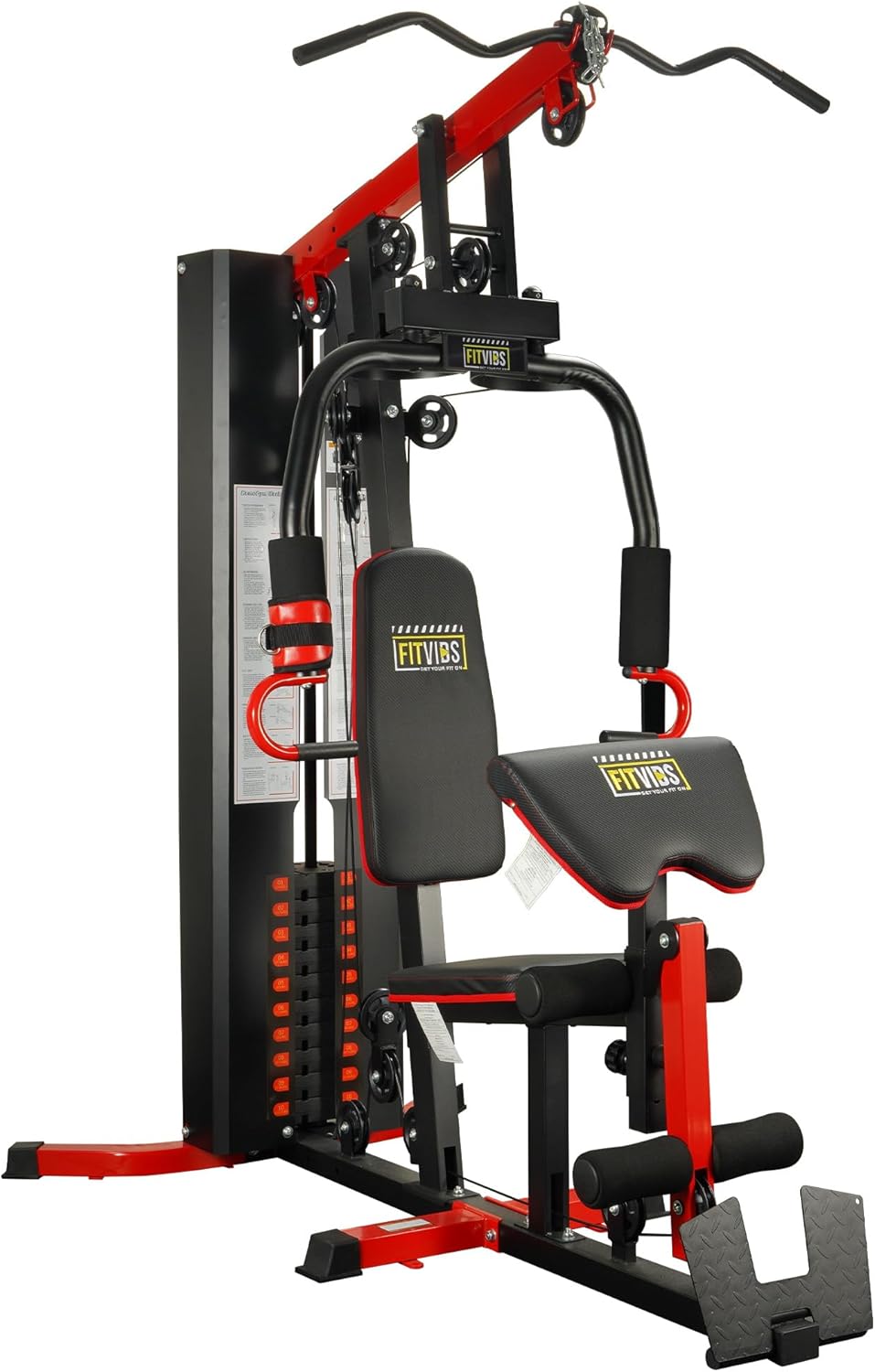 Home Gym Equipment, Multifunctional Full Body Workout Weight Machine Station with Weight Stack, All in One Exercise