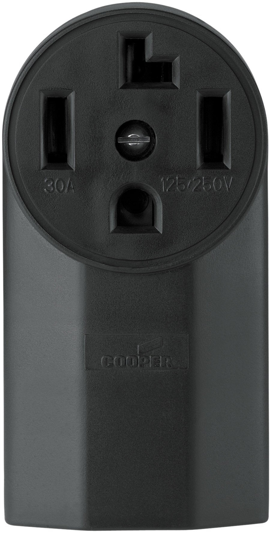 Eaton WD1225 30-Amp 3-Pole 4-Wire 125-Volt Surface Mount Dryer Power Receptacle, Black