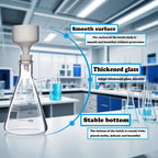 1000ml Vacuum Filtering Kit,Includes 1000mL Filtering Flask, Hand-held Vacuum Pump, 80mm Buchner Funnel,100 Pcs