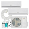 2 Zone Mini Split AC/Heating System, 12K+12K BTU 25 SEER2