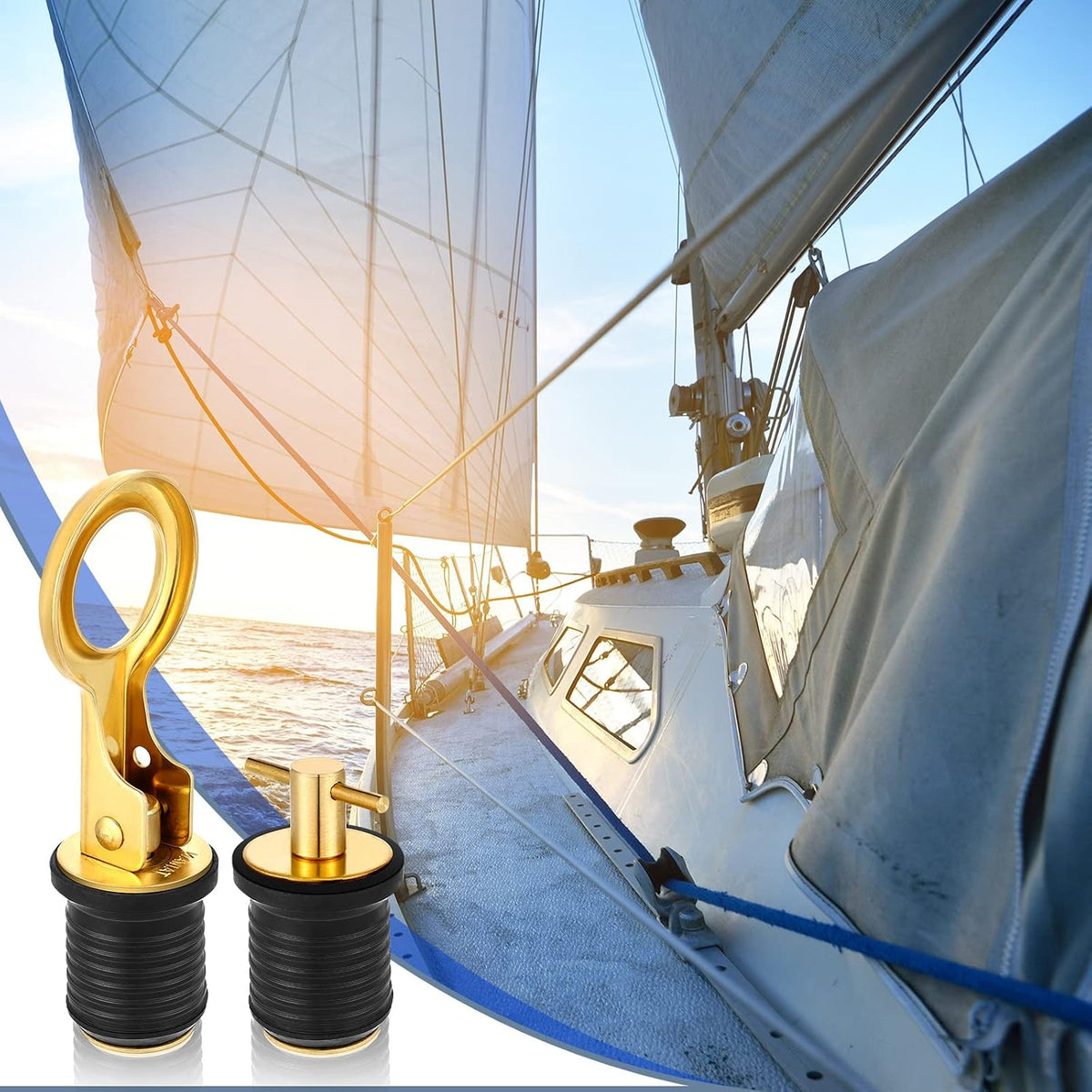Amyhill 2 Pack Boat Drain Plugs T and O Handle