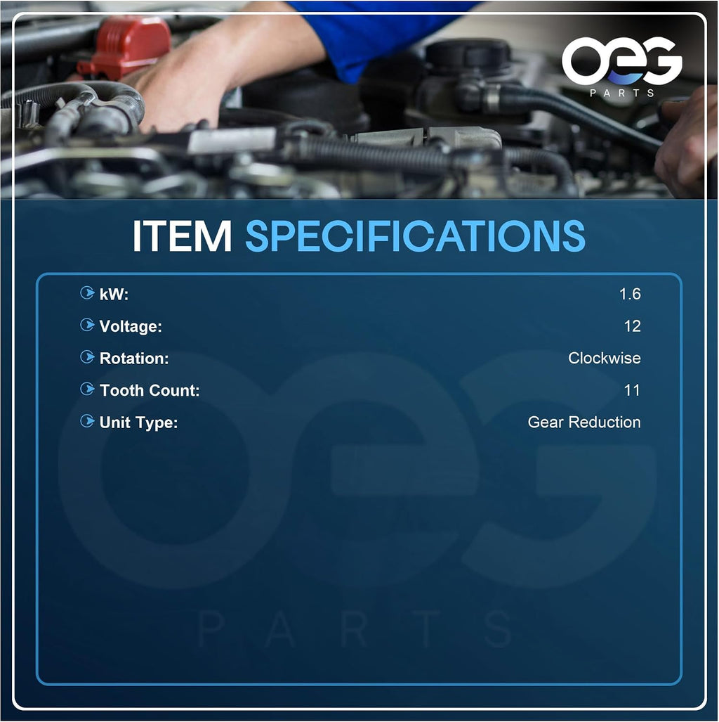 OEG Parts Starter Fits Buick Rainier 4.2L 2004-2005 10465527