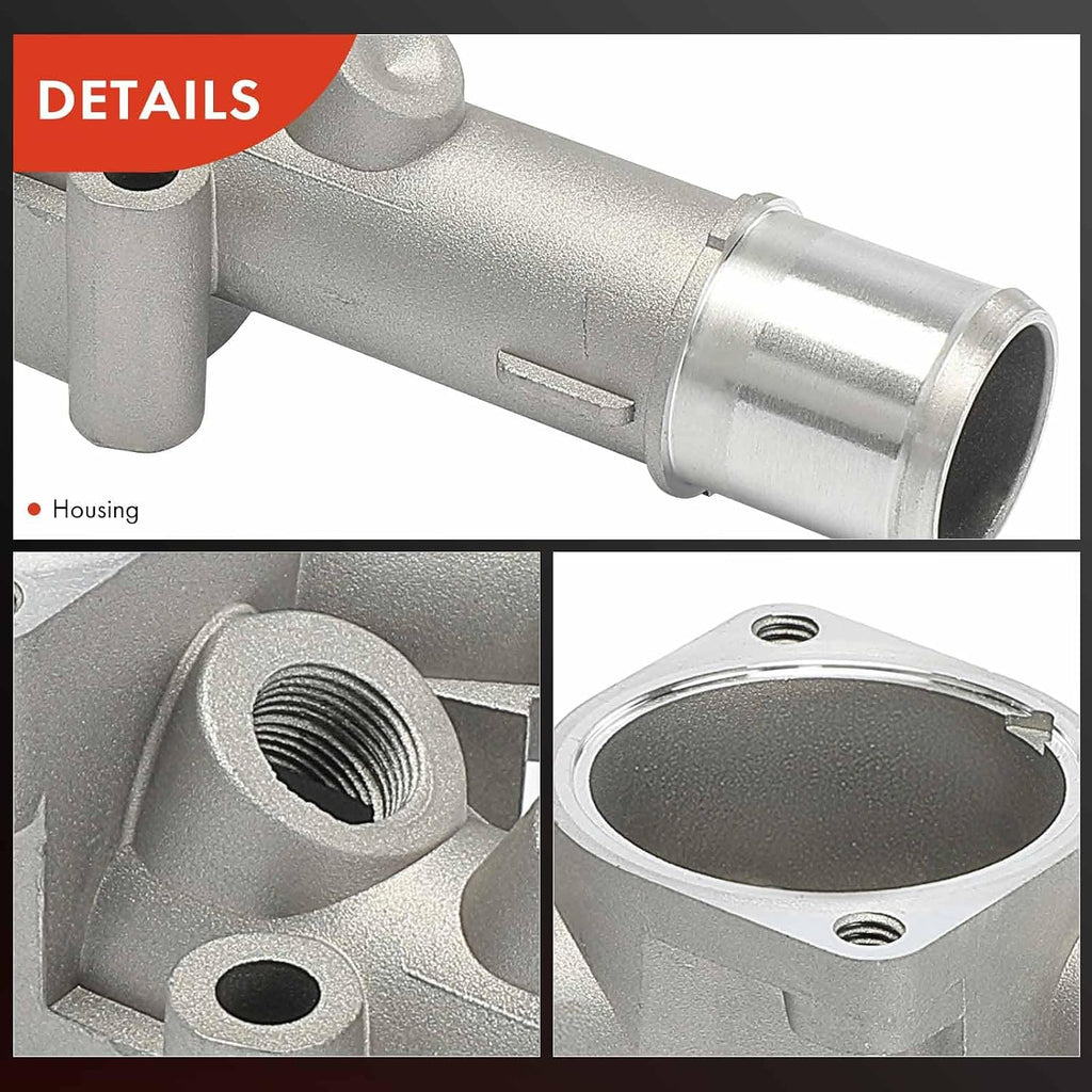 A-Premium Upgraded Aluminum Engine Coolant Thermostat Housing Assembly
