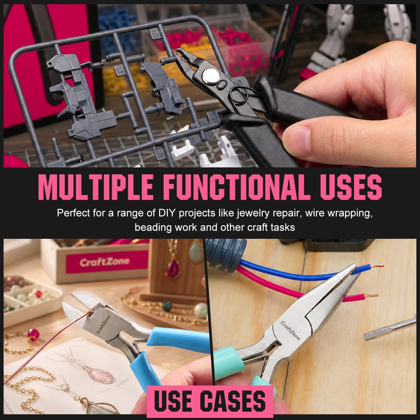 10-Piece Jewelry Pliers Set Jewelry Making Tools for Jewelry Repair | Wire Wrapping | Beading and Crafts | for Wire