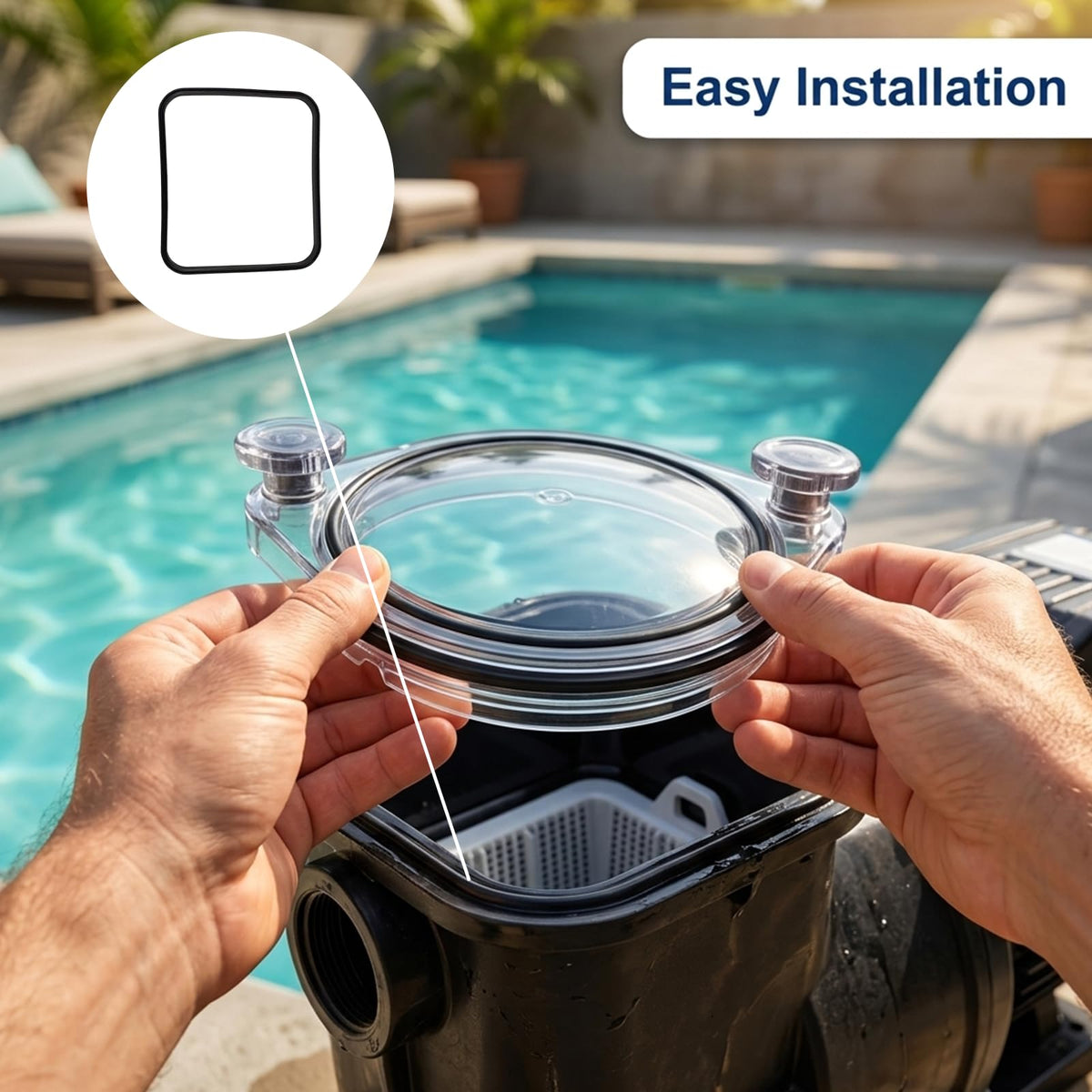 2Pcs Lid Gaskets,SPX1600S Pool Pump Gasket Replacement for Hayward