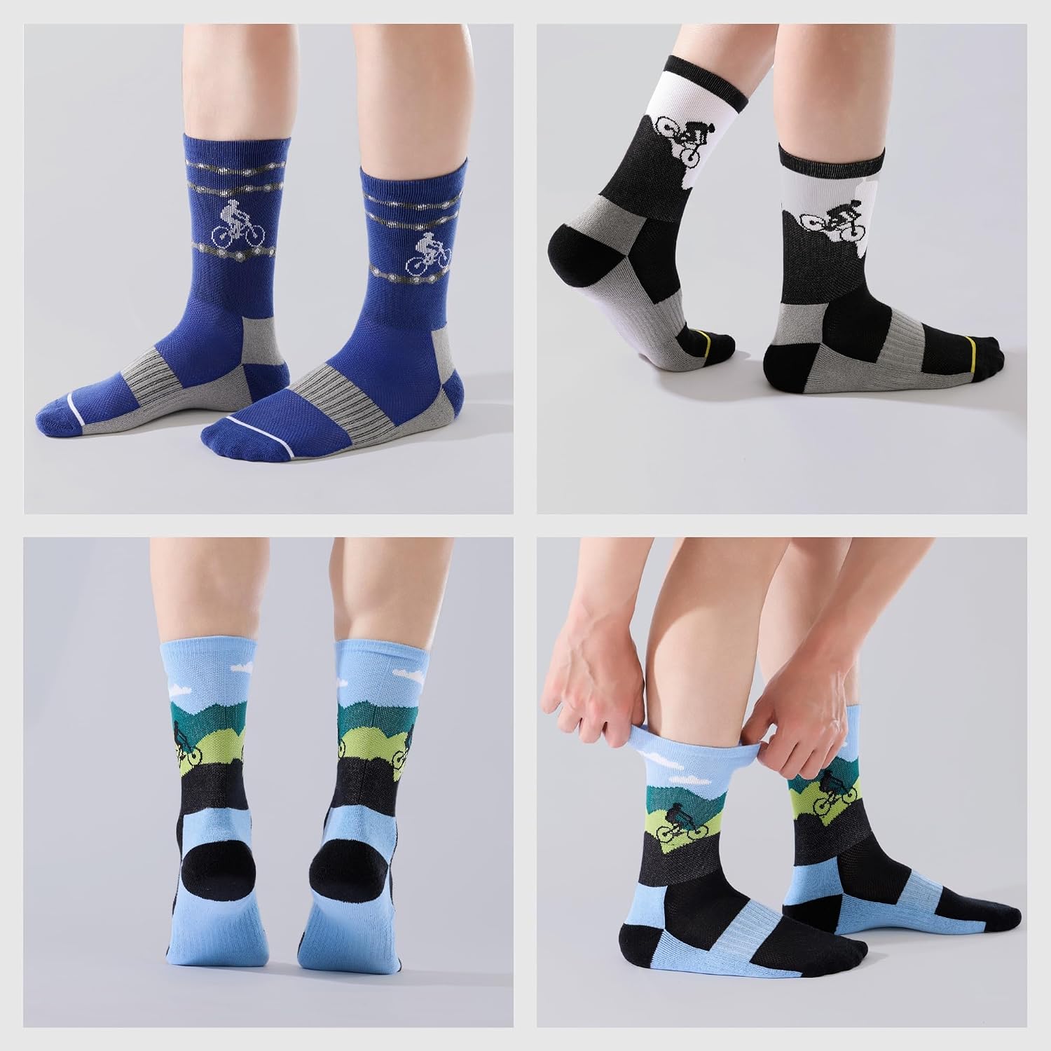 Athletic Socks Men Running Cycling Gifts for Runners Riders Sports Gear Accessories
