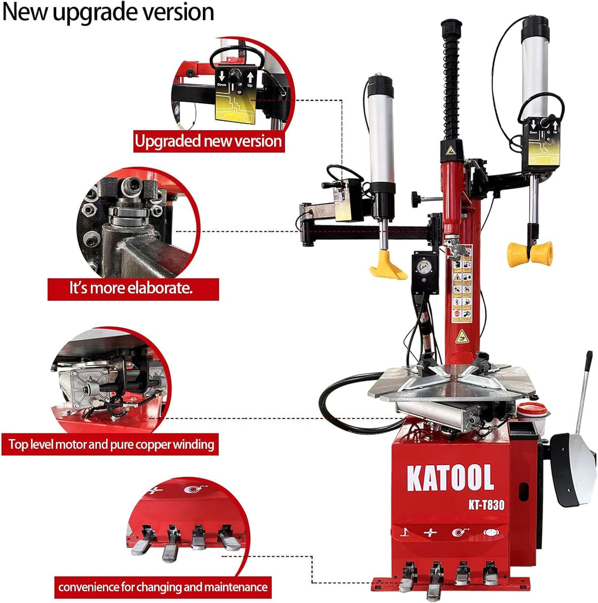 2.0HP Tire Changer Bead Blaster Wheel Balancer Machine Combo with Motorcycle Adaptor Tire Changer Machine Tire