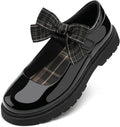 Girls Mary Jane Shoes School Uniform Flats Dress Shoes Detachable Bow Chunky Formal for Little/Big Kids | Removable