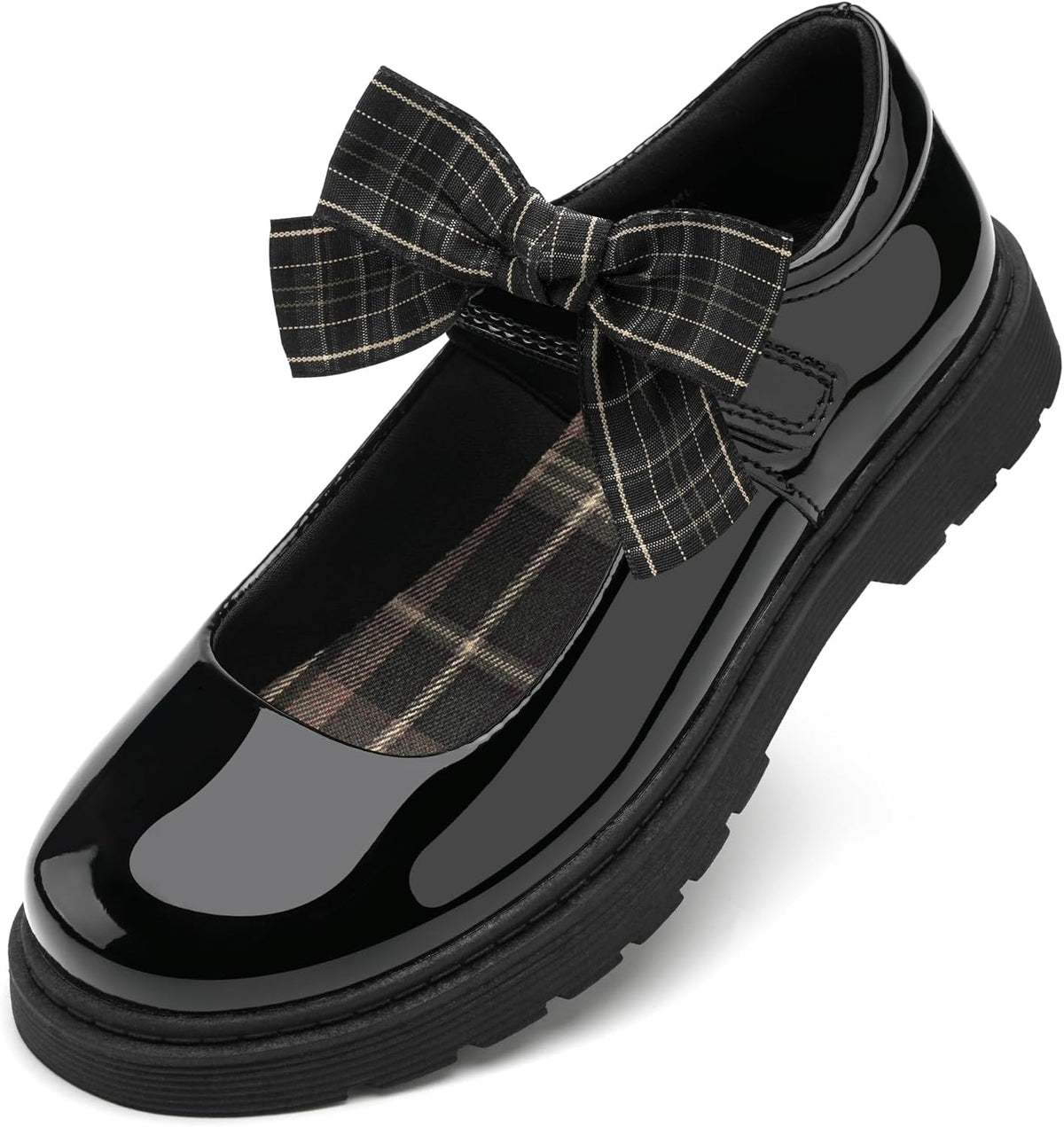 Girls Mary Jane Shoes School Uniform Flats Dress Shoes Detachable Bow Chunky Formal for Little/Big Kids | Removable