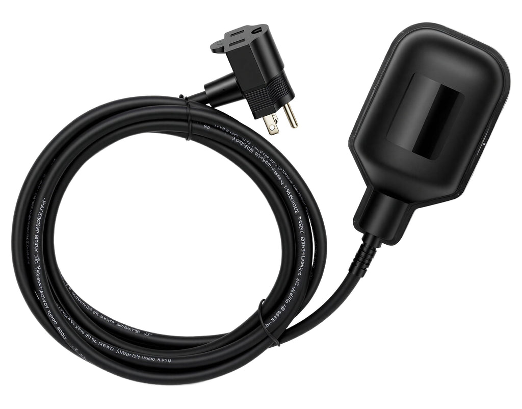 WHK Universal Sump Pump Float Switch Tethered 10FT Piggyback Plug 120V/16A