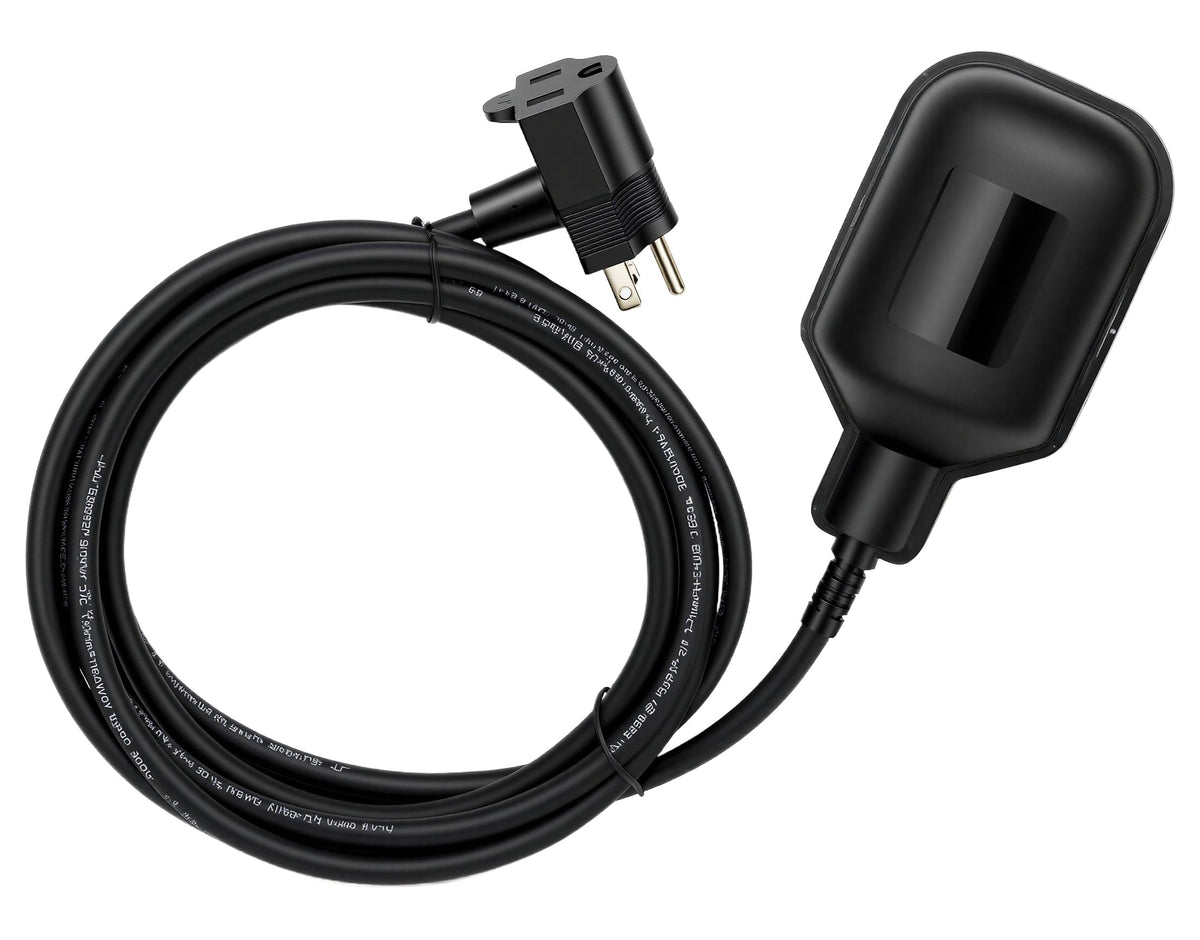WHK Universal Sump Pump Float Switch Tethered 10FT Piggyback Plug 120V/16A