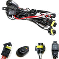 H11/H8 Relay Harness Wire Kit with LED Light ON/Off Switch Compatible with Automtive Driving Light, Fog Light