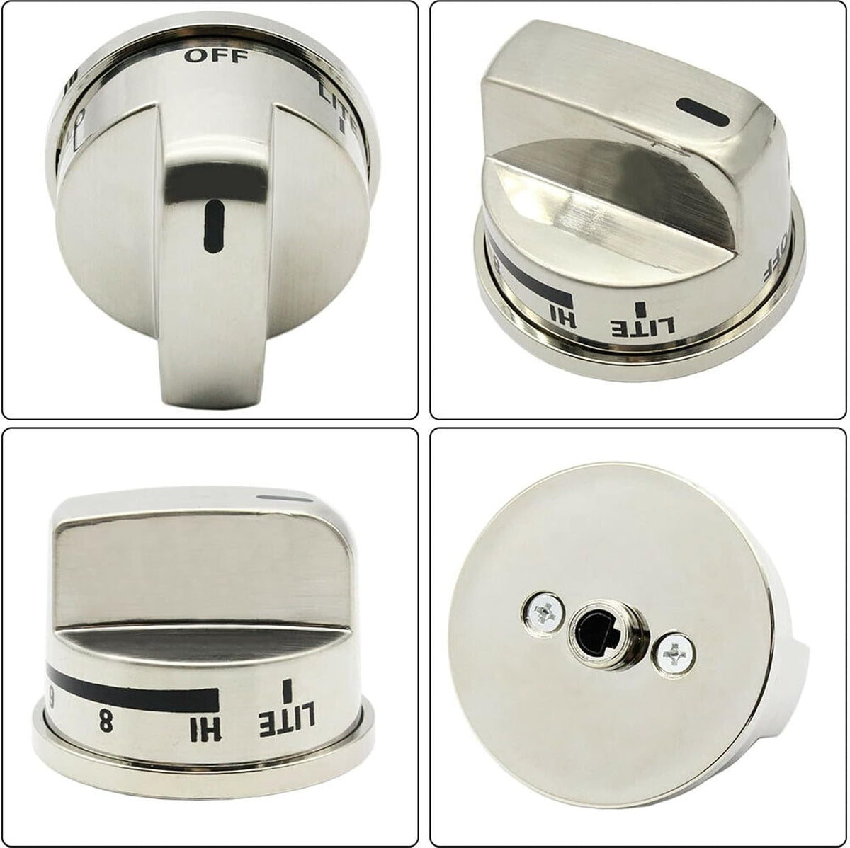 Mintu 4 Gas Stove Knobs & 1Pcs Super Boil Knobs Replacement for Range - LG RangeStoveOven Model LGSF0230 Parts LRG30855ST, LRG30355ST, LRG30357ST