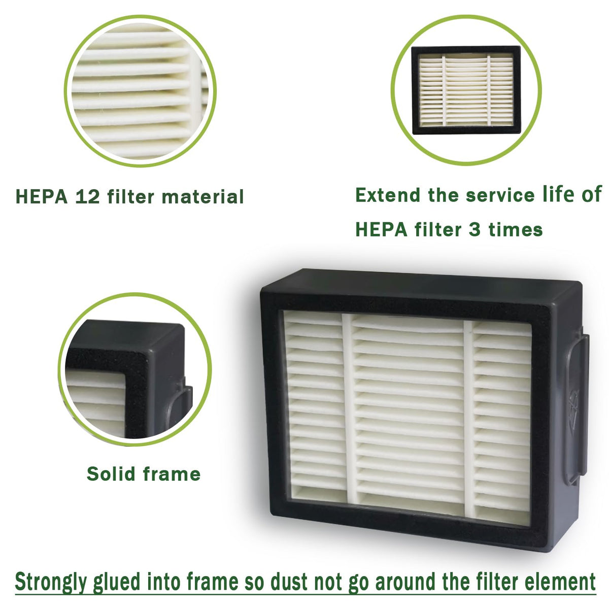 6 pcs Vac HEPA Filter for iRobot Roomba i & j & e, Combo i & j Series